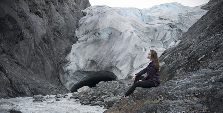 Photo of Lauren at Exit Glacier