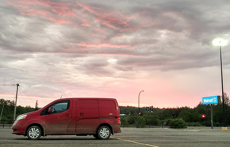 Photo of the van at Walmart