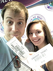 Photo of Steven and Lauren in a Casino
