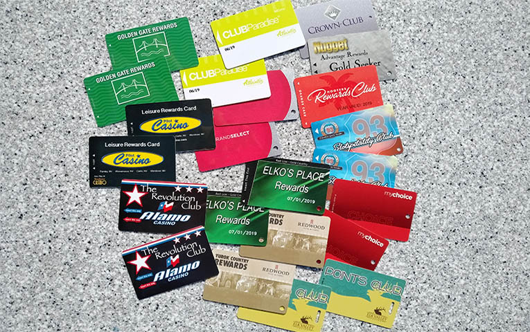 Photo of casino loyalty cards