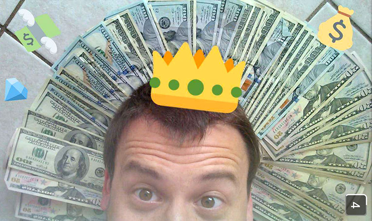 Photo of Steven with cash for Miata