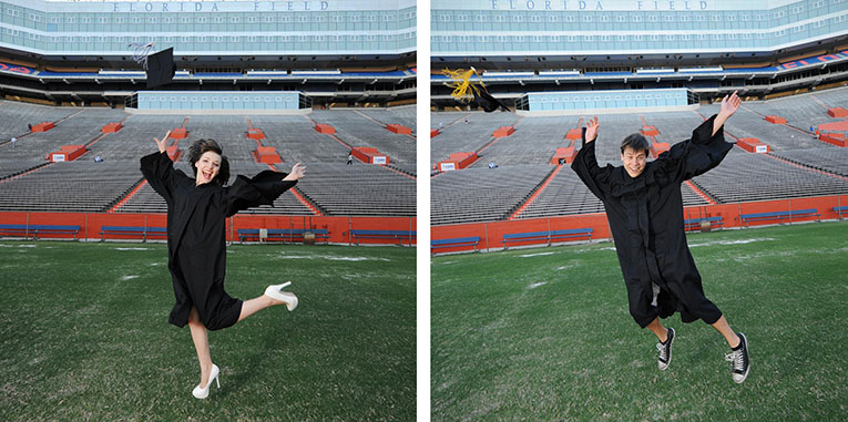Photo of us graduating at UF