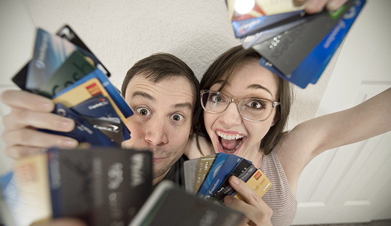 Photo of us with credit cards