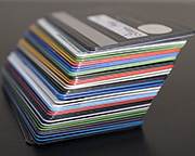 Photo of stack of credit cards